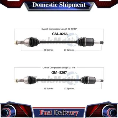 Conjunto de junta de eje de transmisión CV trasero 2X para Chevrolet Traverse 2009 2010-2011 Foto 1 de 3