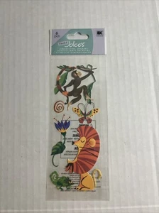 DSCHUNGELTIERE Löwe Affe Leguan Schmetterling Jolee's Sticker Sammelalbum Basteln - Bild 1 von 1