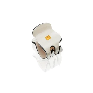 BALMAIN Paris Hair 18K Gold Plated Couture Pince a Cheveux Extra Small White - Picture 1 of 4