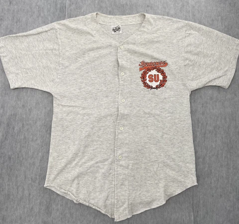 VINTAGE Syracuse University Jersey Adult Large Gray SU Baseball USA Made Mens L Cover