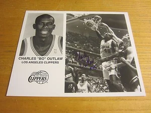 Charles "Bo" Outlaw Autografiado Firmado 8X10 Fotografía NBA Baloncesto Clippers - Imagen 1 de 2