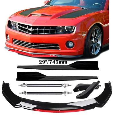 Front Rear Bumper Lip Spoiler Splitter Side Skirt For Chevrolet Camaro SS  Gloss Foto 1 de 4