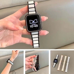 Pulsera con correa de metal ultra delgada + herramienta de enlace para Apple Watch Series 10 9 8 7 6 5 4 - Imagen 1 de 25