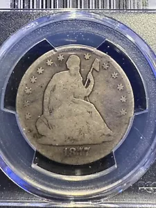 1877 CC SEATED LIBERTY 50C PCGS G-4 - Picture 1 of 3