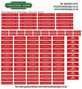 British Railways London Midland Region Modellbahnhof Namensschilder Spur N - Bild 1 von 2