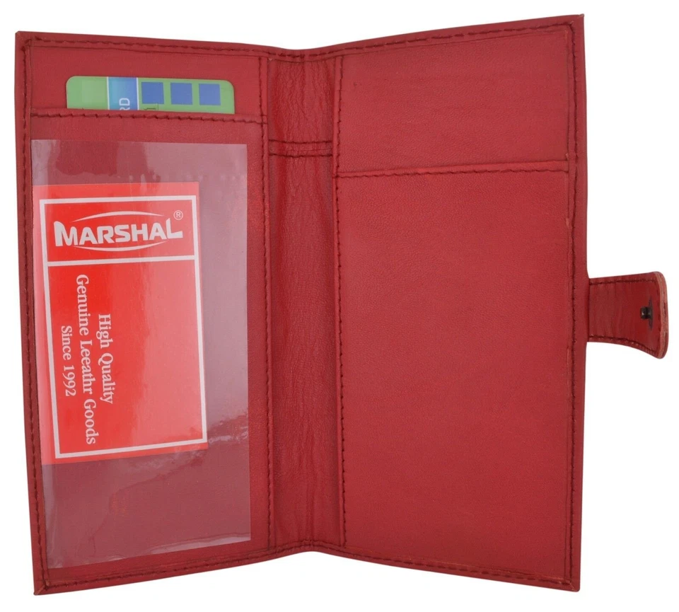 Slim Genuine Leather Checkbook Cover with Snap Closure for Extra Security COLORS - Image 1 of 1