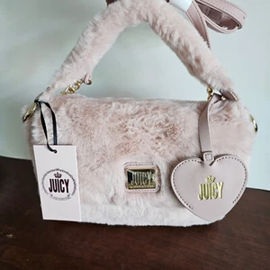 JUICY by Juicy Couture Pink Luxadelic Flap Crossbody Bag Faux Fur NWT - Picture 1 of 11