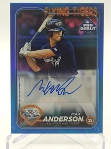 2024 Topps Pro Debut AZUL AUTÓGRAFO PD-173 MAX ANDERSON RC Rookie 74/150 AUTO - Imagen 1 de 2