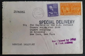 Captain Of SS Caronia - Cunard White Star Interesting Addressed Cover - Picture 1 of 4