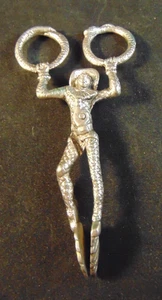 Sterling Silver Gorham? Harlequin Clown & Snake Sugar Tongs - Picture 1 of 13