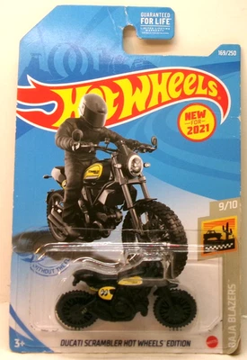2021 HOT WHEELS HW BAJA BLAZERS 9/10 BLACK DUCATI SCRAMBLER HOT WHEELS EDITION - Image 1 of 4