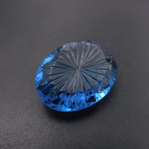 50.00 Ct CERTIFIED Loose Gemstone Natural Blue Quartz Oval Cut For Pendant - Picture 1 of 7