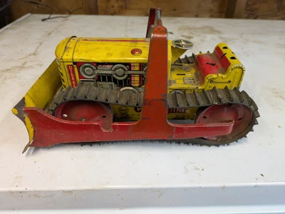 Vintage 1950’s Marx Tin Litho Heavy Duty Diesel Caterpillar Dozer Nice Shape  - Image 1 of 2