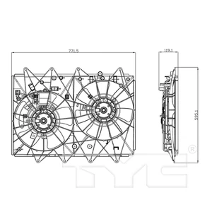 Radiator & Condenser Cooling Fan for 07-15 Mazda CX-9 MA3115155 CA26-15-025 - Bild 1 von 1