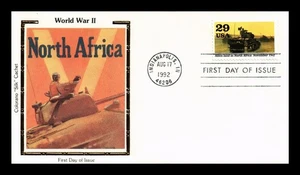 DR JIM STAMPS US COVER WWII ALLIES LAND IN NORTH AFRICA FDC COLORANO SILK CACHET - Picture 1 of 2