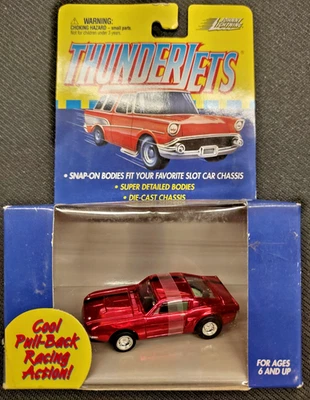 Johnny Lightning ThunderJet Mustang CH/RD Pull Back Cars HO NEW PM2-22 - Image 1 of 2