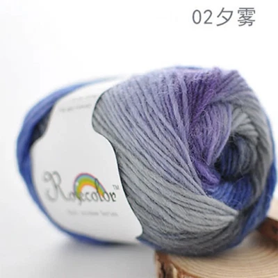 Gradient Wool Yarn 50g Section-dyed Plush for DIY Winter Socks Blankets Beginner - Image 1 of 4