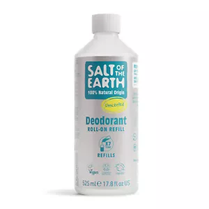 Salt of the Earth Natural Deodorant Roll On Refill Bottle x7 Uses Vegan 525ML - Picture 1 of 82