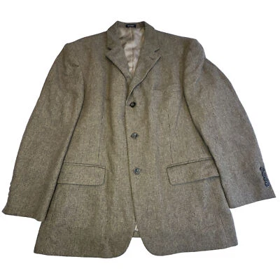 Chaqueta Blazer Oscar De La Renta Para Hombre Tostado Camel Talla 44S Mezcla Lana Cachemira Foto 1 de 4