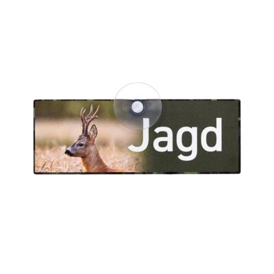 Jagdschild, Autoschild mit Saugnapf "Jagd" Rehbock - Bild 1 von 4