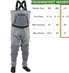 Frogg Toggs Youth Large Chest Wader Hellbender Stockingfoot Gr. L Fischschuh 5 Kind - Bild 1 von 12