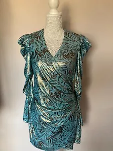 DE LA VALI party evening designer mini dress Size UK 10 EUR 38 - Picture 1 of 8