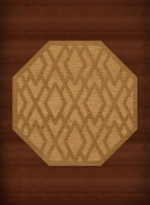 Yellow Diamond Lines Criss-Cross Bordered Transitional Area Rug Geometric DV1 - Image 1 of 2
