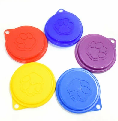 Tapa de tapa de lata de comida para mascotas de 3/5 piezas para mascotas perro gato estaño plástico reutilizable Foto 1 de 4
