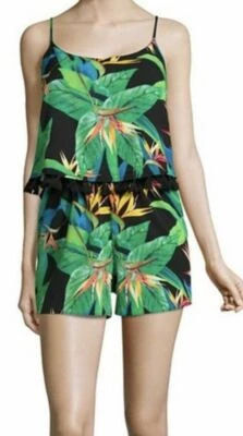 A.N.A. Mono corto estampado tropical ANA Take Me To Paradise pequeño para mujer Foto 1 de 4