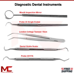 Dentist Instruments Diagnostic Dentistry Periodontal Tooth Examining Tools   - Picture 1 of 7