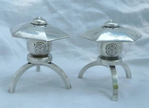 Paar Japanische Laternenstreuer Sterling Silber 950 Vintage Japan - Bild 1 von 8