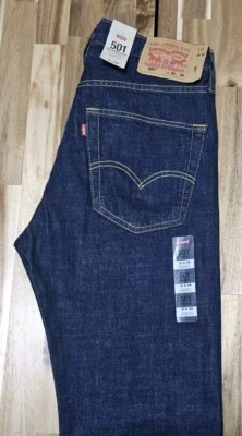 Levis 501 Hombre Jeans 93 Recto Elástico Raro 150 Aniversario Etiqueta Roja 31x34 Raro Foto 1 de 4