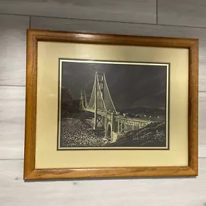 BELLISSIMA ARCHITETTURA PAESAGGIO VINTAGE STAMPA ARTE PAESAGGIO A BORDO DI PAUL BREEDEN - Foto 1 di 8