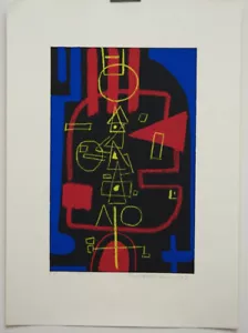 Max Ackermann Farbserigraphie handsigniertes Künstlerexemplar - Bild 1 von 1