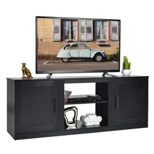 58" TV Stand Entertainment Center upto 65" TV Console Fit 18" Electric Fireplace - Picture 1 of 10