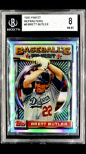 1993 Finest Refractor #6 Brett Butler LA Dodgers BGS 8 NM-MT (9 / 9 / 8.5 / 7.5)