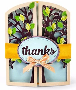 Sizzix Thinlits Tree Gatefold Card 15pc #661394 MSRP $29.99 by Lori Whitlock NIP - Picture 1 of 4
