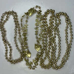 X Lote A Granel De Colección Collares Retro Dorado Metálico Mardi Gras Fiesta Graduación - Imagen 1 de 5