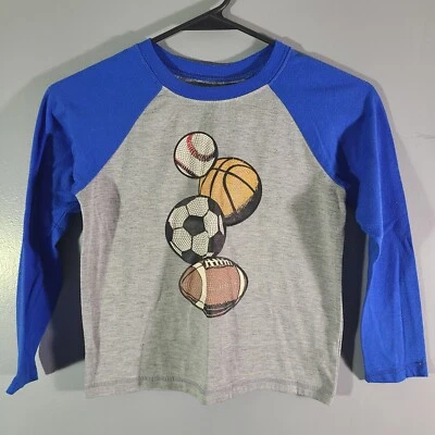 Top de pijama Faded Glory para niños talla 6-7 béisbol baloncesto fútbol fútbol SOLO SUPERIOR Foto 1 de 4