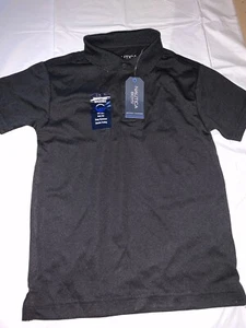 Nwt Boys Size 7 Black Nautica Uniform Polo Shirt - Picture 1 of 4