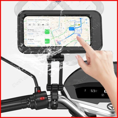 Holder Cell Phone Motorcycle Bike Waterproof Handlebar Touch Screen Case Mount - Image 1 of 4