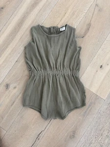 The Simple Folk Romper Sage Green Size One Piece Sleeveless Size 7 (6) - Picture 1 of 2