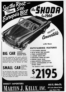 1960 Skoda Felicia Convertibile ""Vedi il meglio dell'Europa"" annuncio originale" - Foto 1 di 1
