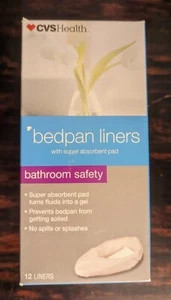 CVS Health Bedpan Liners Pack Of 12 Bathroom Safety Super Absorbent New - Picture 1 of 3