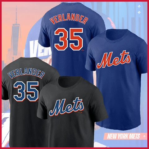 SALE 30% - New York Mets Justin Verlander 2023 Player Name & Number T-Shirt Cover