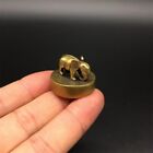 Solid Brass Elephant Statue Seal Pendant Tea Pet Ornament Miniature Collectible