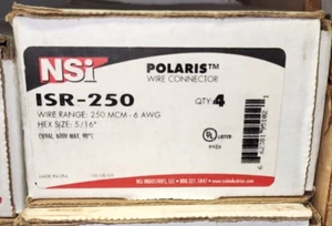 NSI POLARIS ISR-250, WIRE RANGE 250 MCM-6 AWG, (4 IN EACH BOX) - Picture 1 of 1