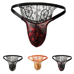 String homme élégant sexy taille basse slip sous vêtement avec pochette Bugle - Picture 1 of 15