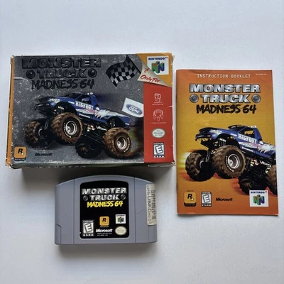 Monster Truck Madness 64 (Nintendo 64, N64) 1999 completo en caja manual en caja original Foto 1 de 4
