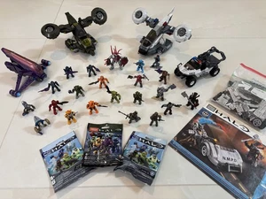 Halo Mega Bloks Construx NMPD Hornet Warthog Cruiser Lot Minifigures Vehicles - Picture 1 of 6